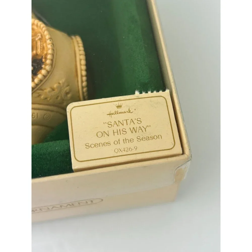 Hallmark Ornament Vintage 1983 Santa's On His Way Scenes of the Season Christmas